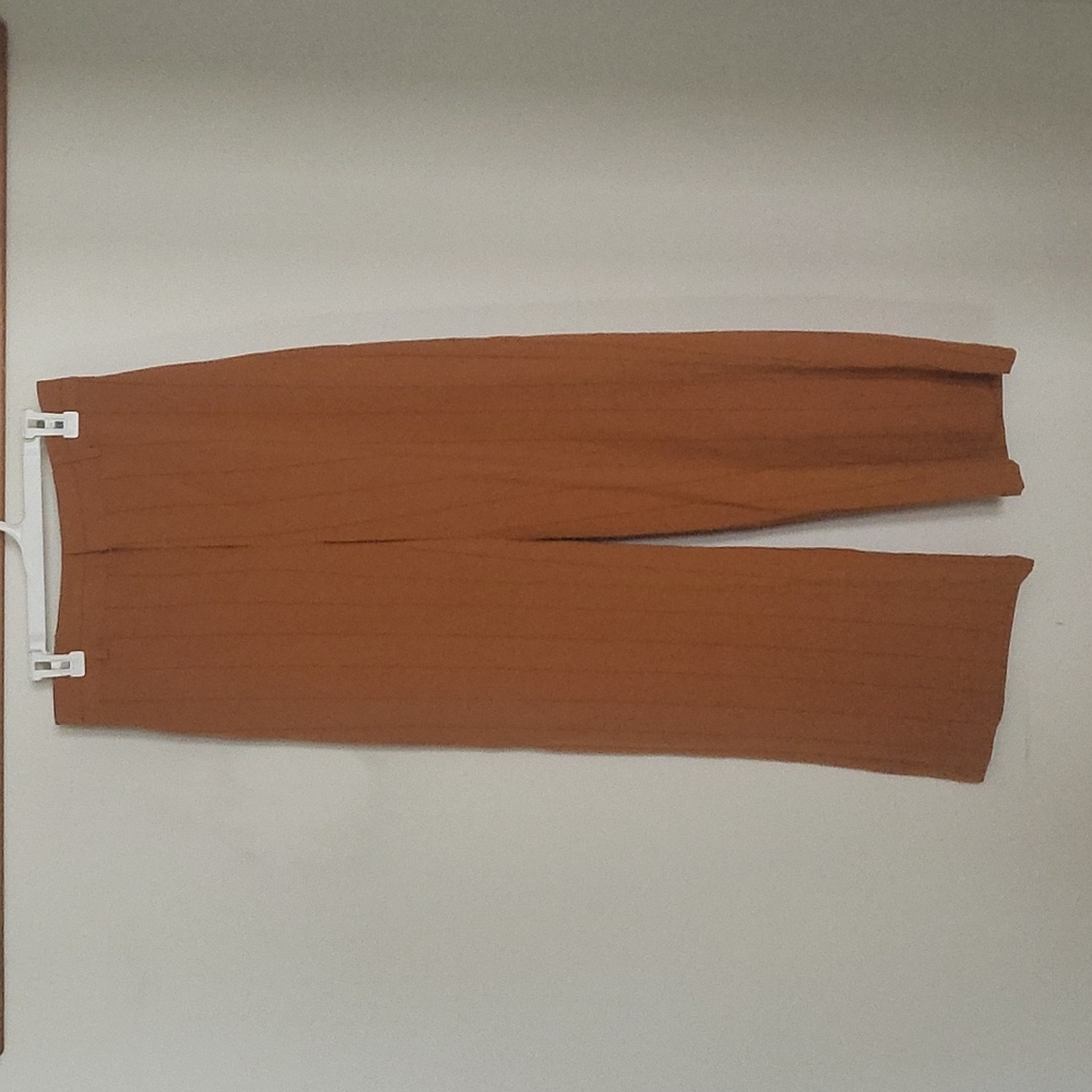 Orange Pinstripe Pants